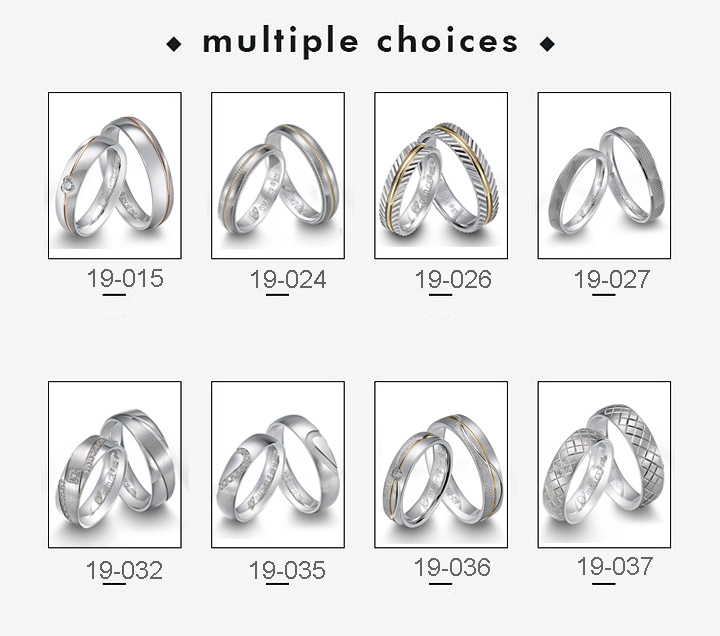 Custom 925 Silver Women and Men's Anniversary Rings Engagement Rings