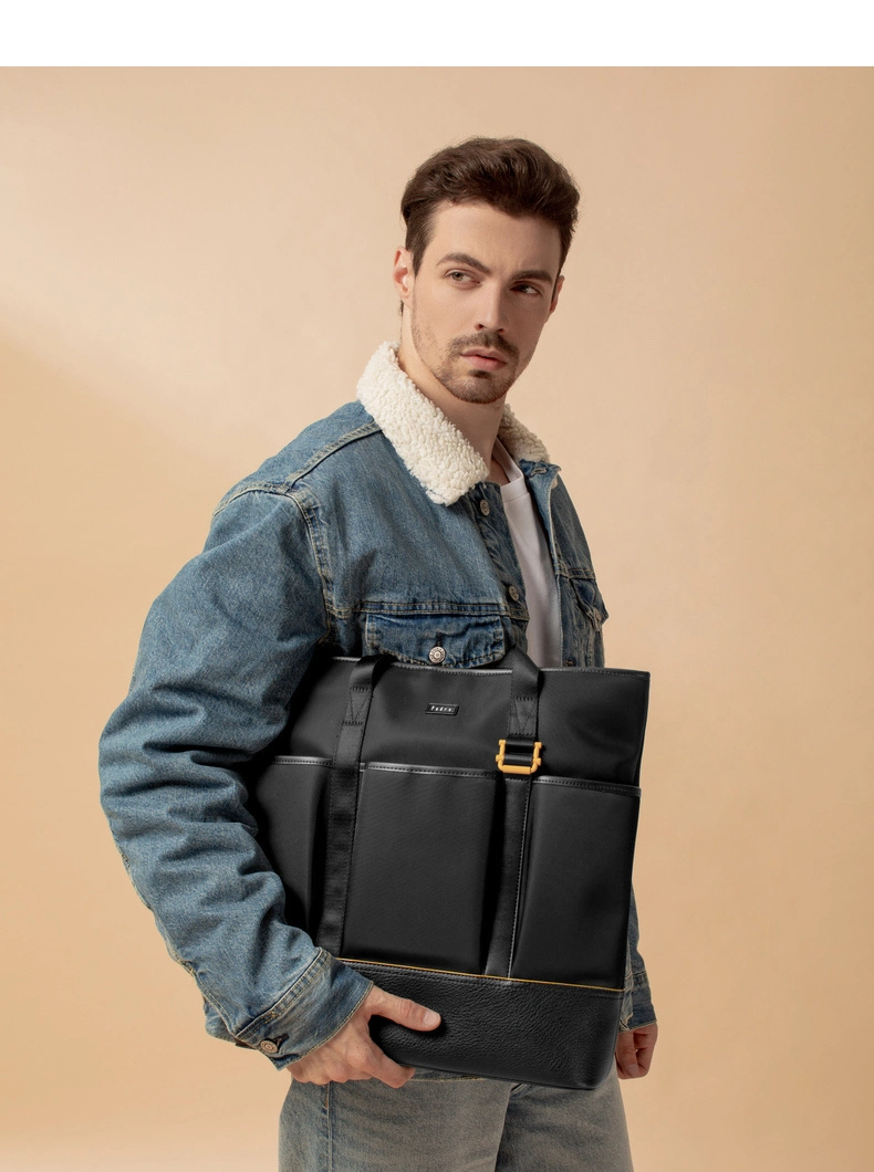 Custom Luxury Multifunctional Diaper Bag Tote Shopper Men Briefcase Tote Bag with Private Label