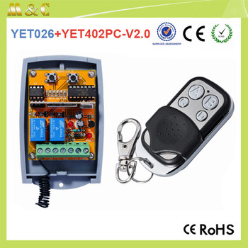Universal Remote Control Set 433MHz Can Learn Fixed Code, Learning Code and Rolling Code Yet402PC-V3.0