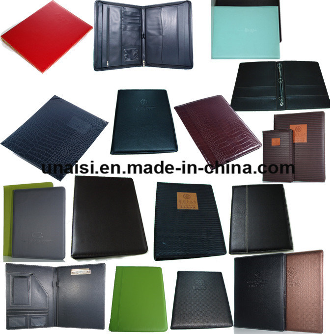 A4 Leather Cover Case Business Folder for File Document Portfolio
