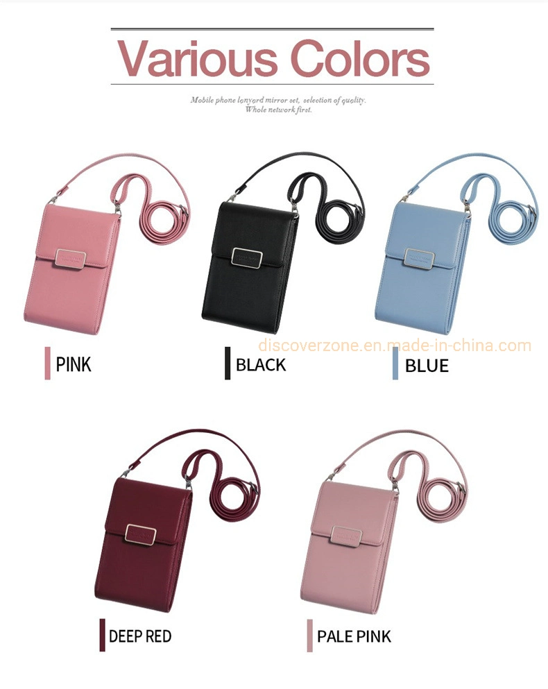 Latest PU Phone Bag Phone Card Slot Wallet Zipper Phone Shoulder Bag