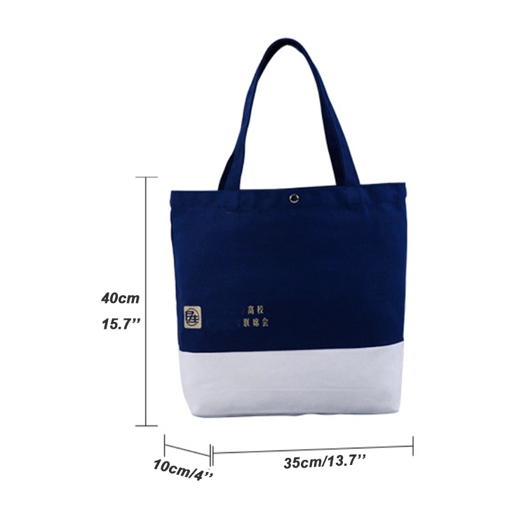 Cotton Canvas Tote Bag Stylish Casual Shoulder Bag with Zipper Shopping Travel and School Work