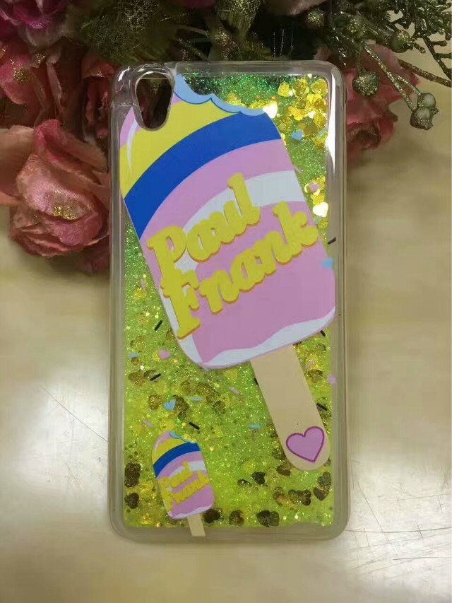 3D Ice Cream with Sprinkles Glitter Quicksand Clear TPU Cover