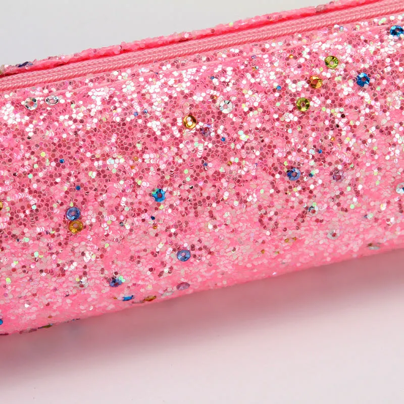 Explosive Sequin Laser Pencil Case Personalized Zipper Student Stationery Colorful Net Red Pencil Case New Ideas