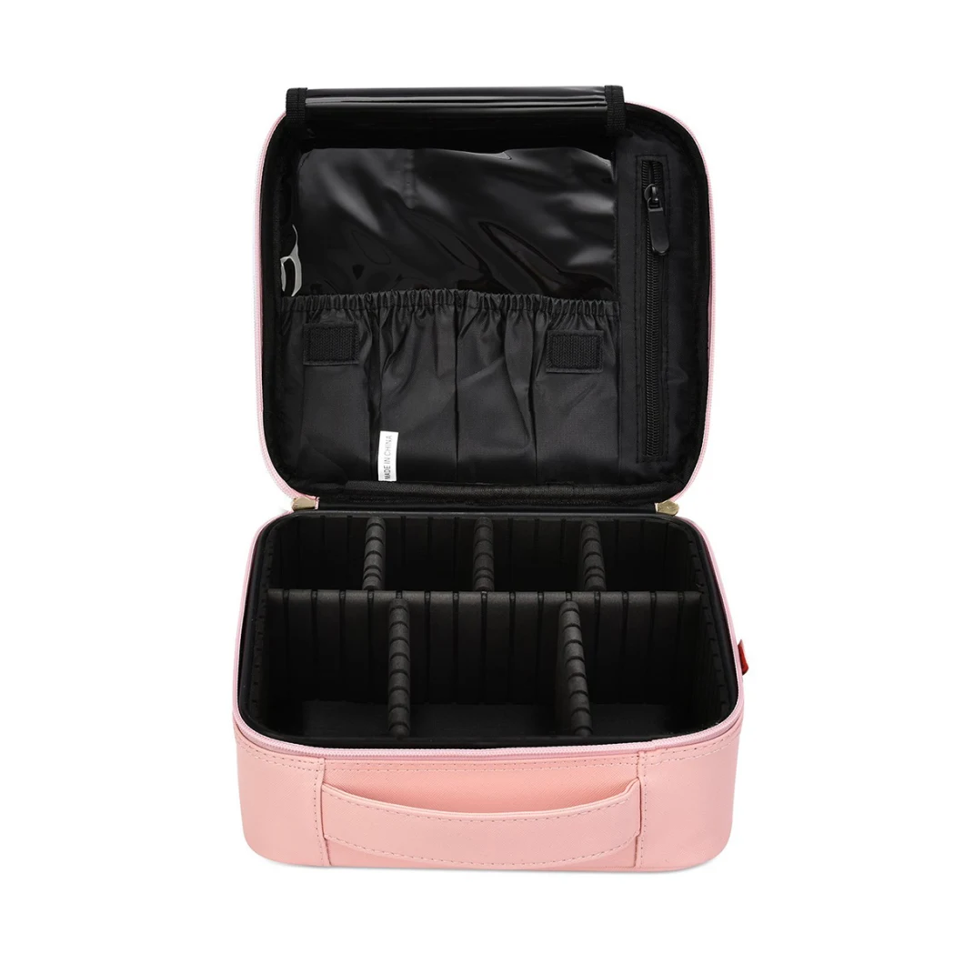 Professional Cosmetic Case Organizer Beauty Makeup Cases Zipper Portable Travel Cosmetic Bags