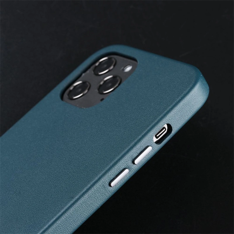 Scratch-Resistant Plain Phone Case Metal Button Leather Case for iPhone X, Xs, R, 6s, 7plus, 7, 8, 8 Plus iPhone 12