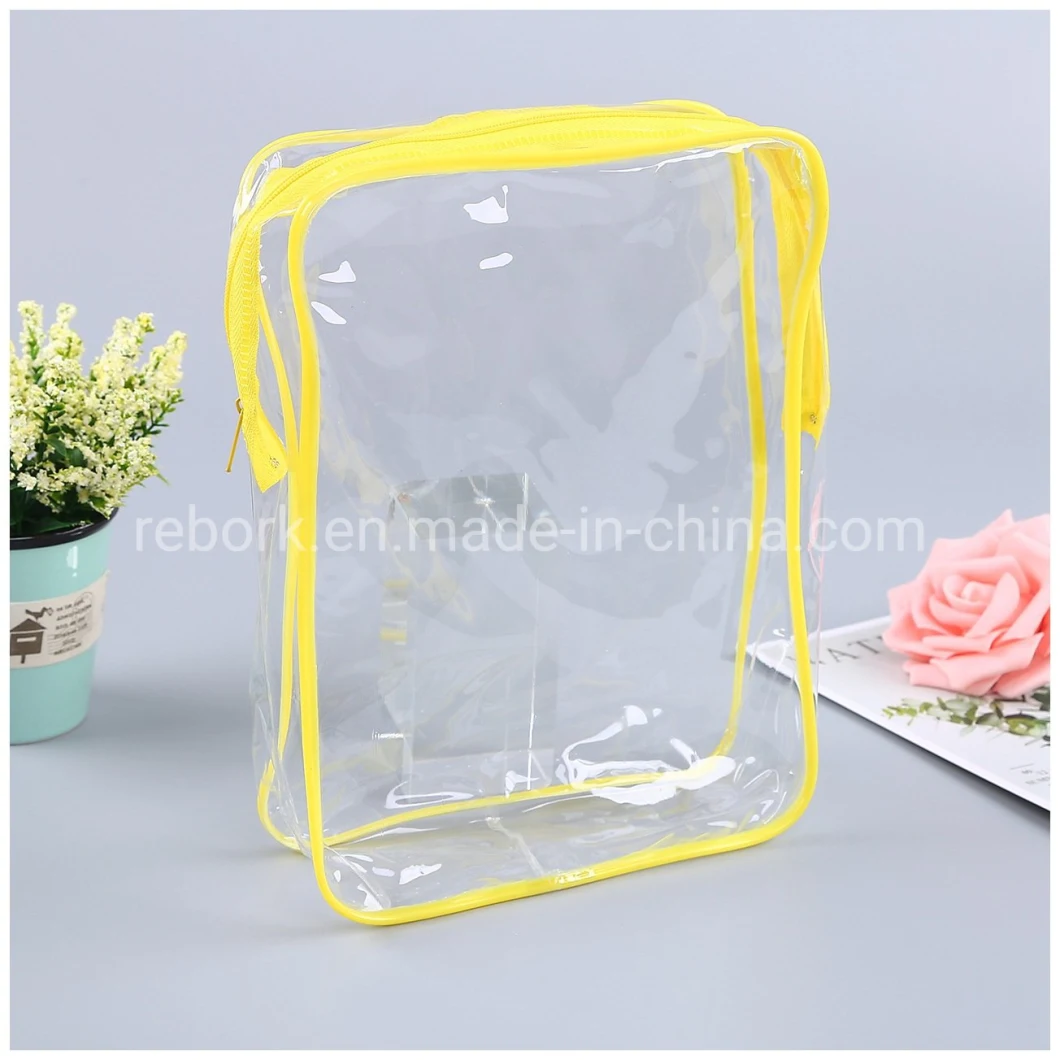 Customizable Waterproof Transparent PVC Zipper Bag EVA Cosmetic Bag Toiletry Bag Toilet Bag