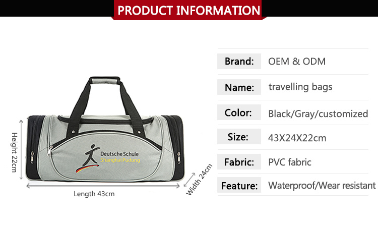 Custom Sport Bag Gym Canvas Duffel Bag Travelling Bag for Sale
