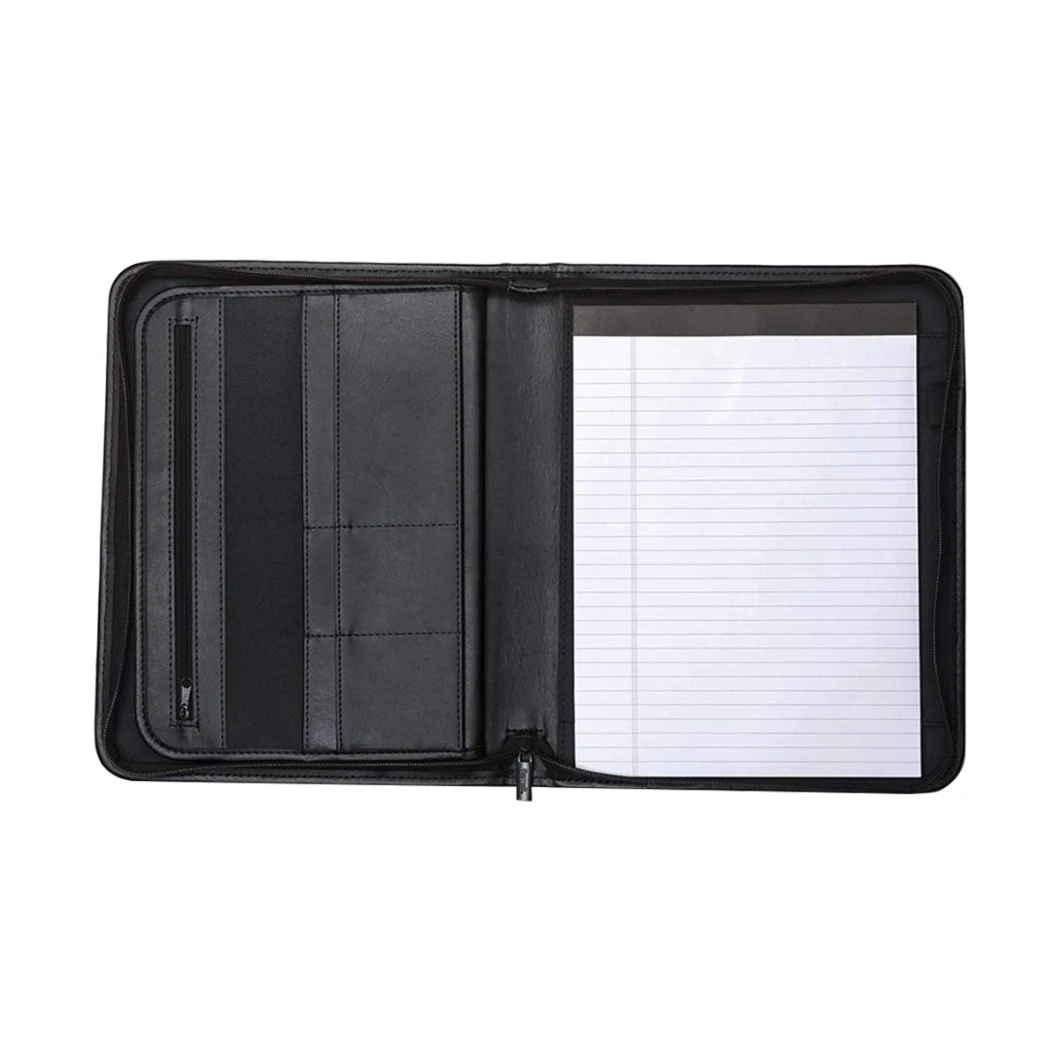 Large Capacity Multifunctional A4 PU Leather Storage Document Portfolio Bag File Folder