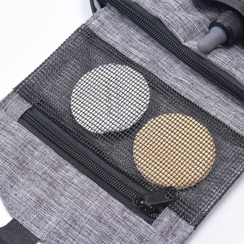 Wholesale Gray Diamond-Shaped Waterproof Travel Makeup Portable Cosmetic Bag