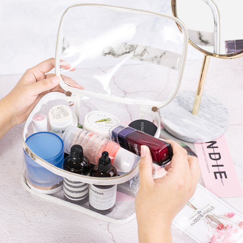 Transparent Cosmetic Case Waterproof Portable Wash Multi-Functional Travel Makeup Bag