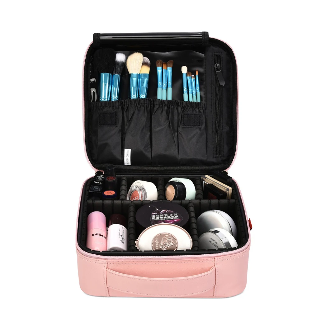 Professional Cosmetic Case Organizer Beauty Makeup Cases Zipper Portable Travel Cosmetic Bags
