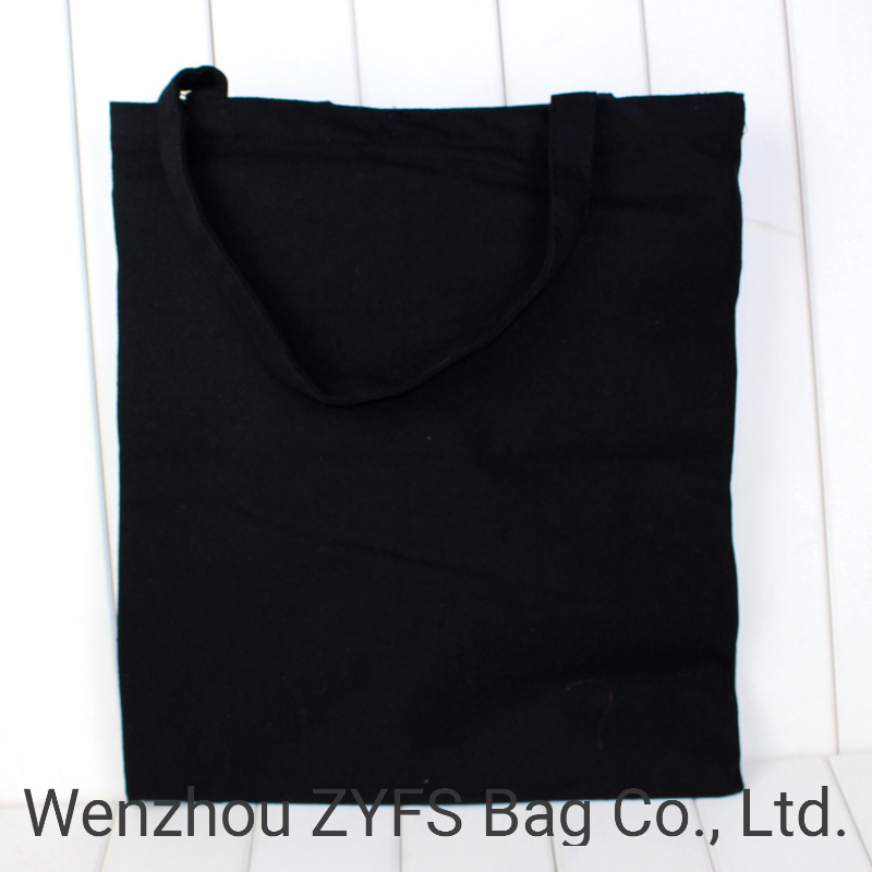 Natural Canvas Tote Bags, Reusable Shopping Bag, Customized Black Tote