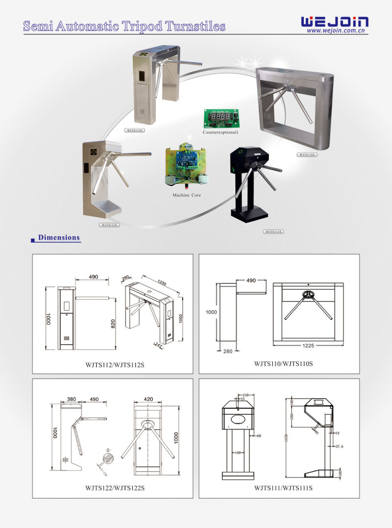 Comercial Business District Building Tripod Turnstile