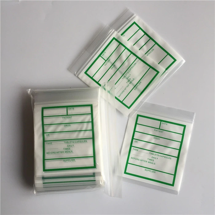 Factory LDPE Medical Drug Envelop Medicine Reclosable Bag