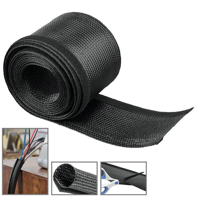 32mm Black Flexo Wrap with Hook & Loop Cable Wrap
