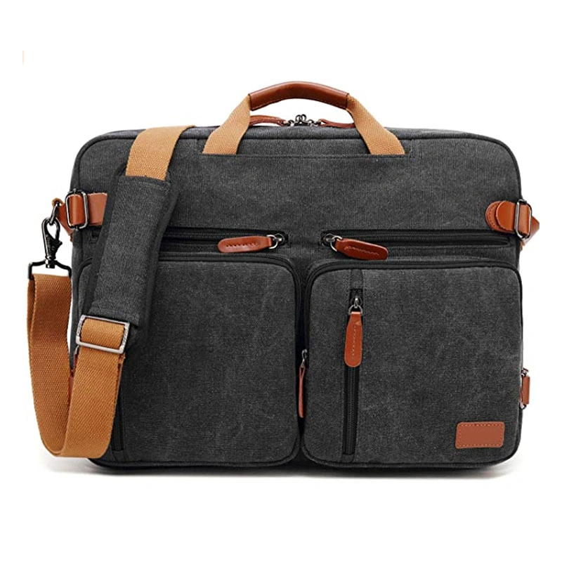 Convertible Messenger Bag Backpack Laptop Shoulder Bag Business Briefcase Leisure Handbag Multi-Functional Travel Bag for Men Women College