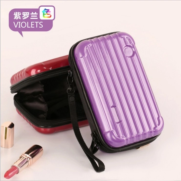 Colorful 7inch Hand Take Clear Zipper PC Plastic Cosmetic Case