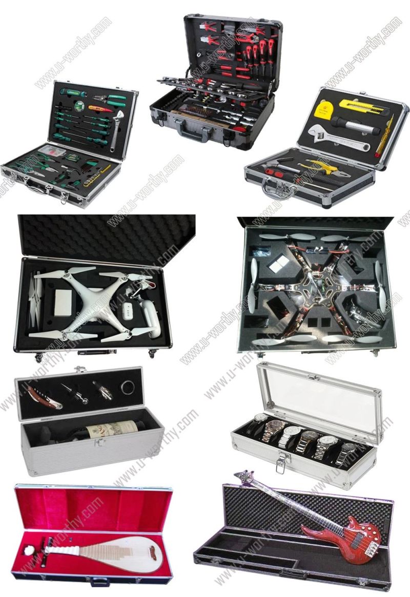 Promotional Hot Sale Black Aluminum Tool Carrying Case/ Display Case Aluminum/ Aluminum Pilot Case