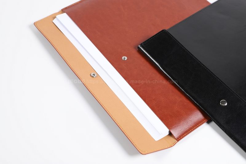 Luxury Customized Leather Document Portfolio File Folder Gift Conference Portfolio Folder