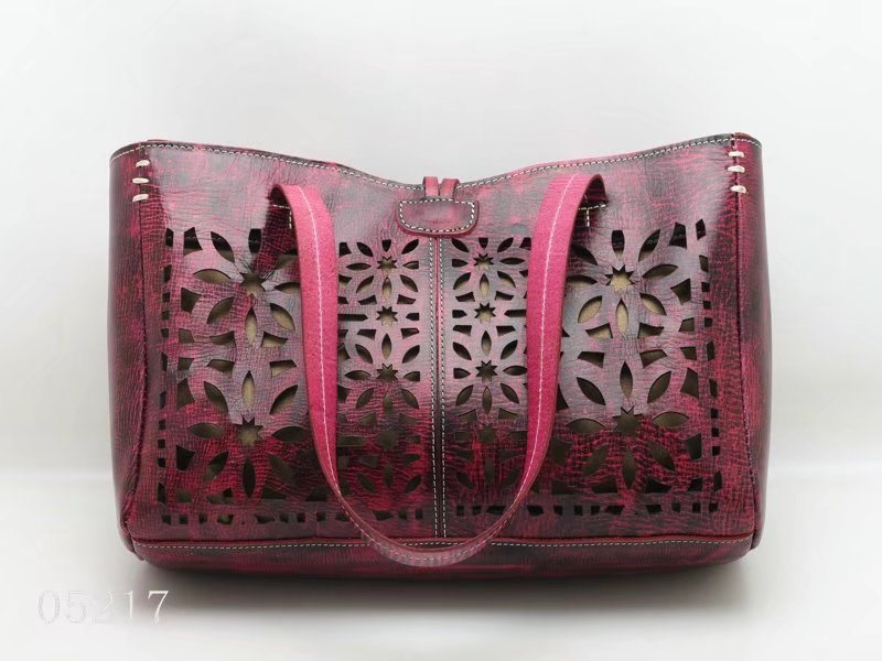 Perforated Leather Designer Leather Handbag (F5217)