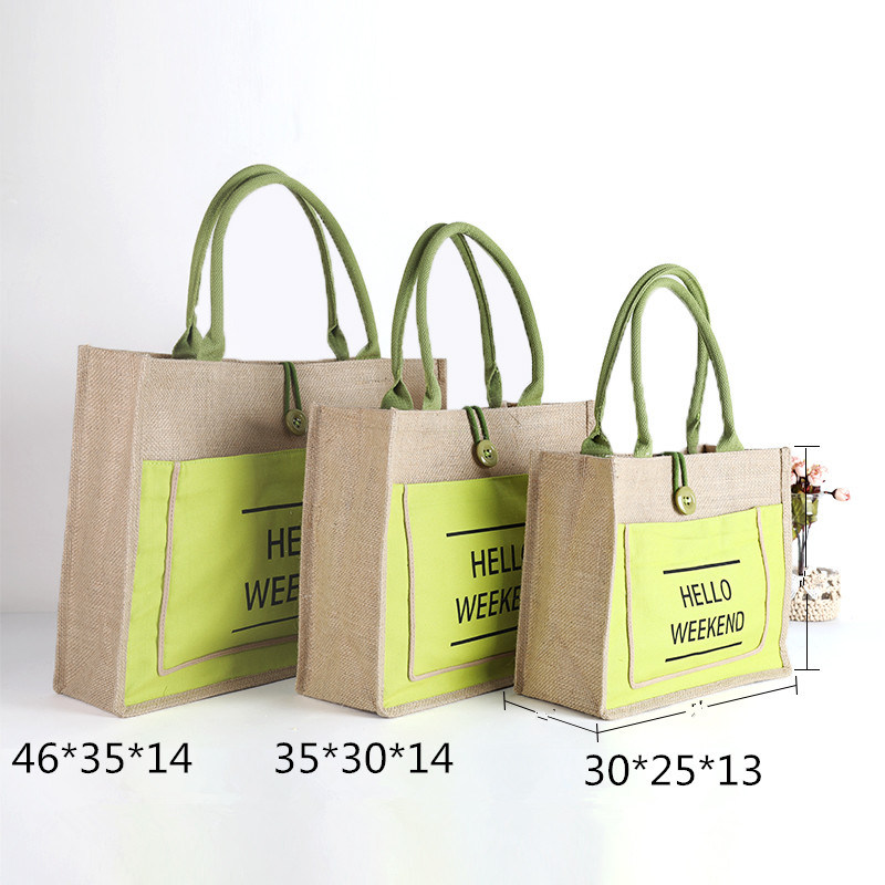 Women Linen Luxury Large Capacity Female Contrast Shoulder Bag Lady Daily Handbag Fresh Beach Shopping Tote Bag