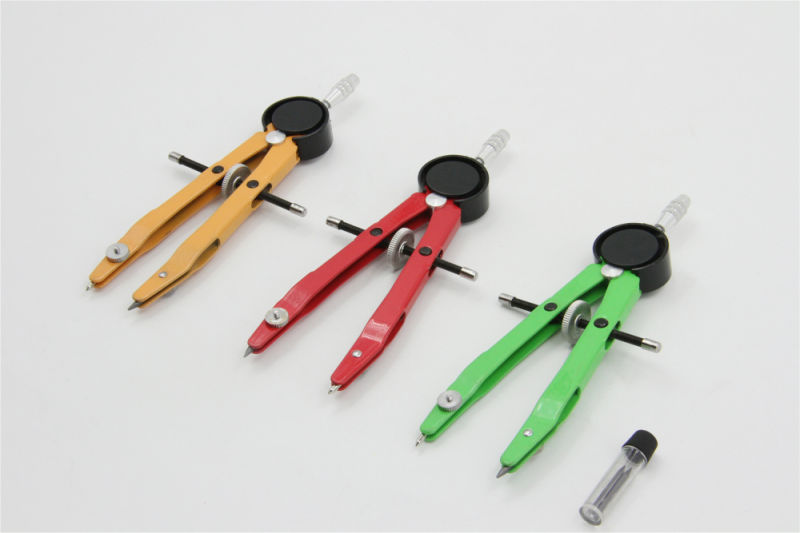 Hot Sale Stationery Safety Math Short Leg Metal Compass Stationery for Children, Compass with Blistercard