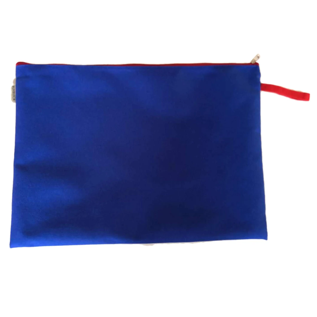 Durable Washable Oxford Fabric Document Pouch for School Home Journey A4 Size Ziplock File Bag