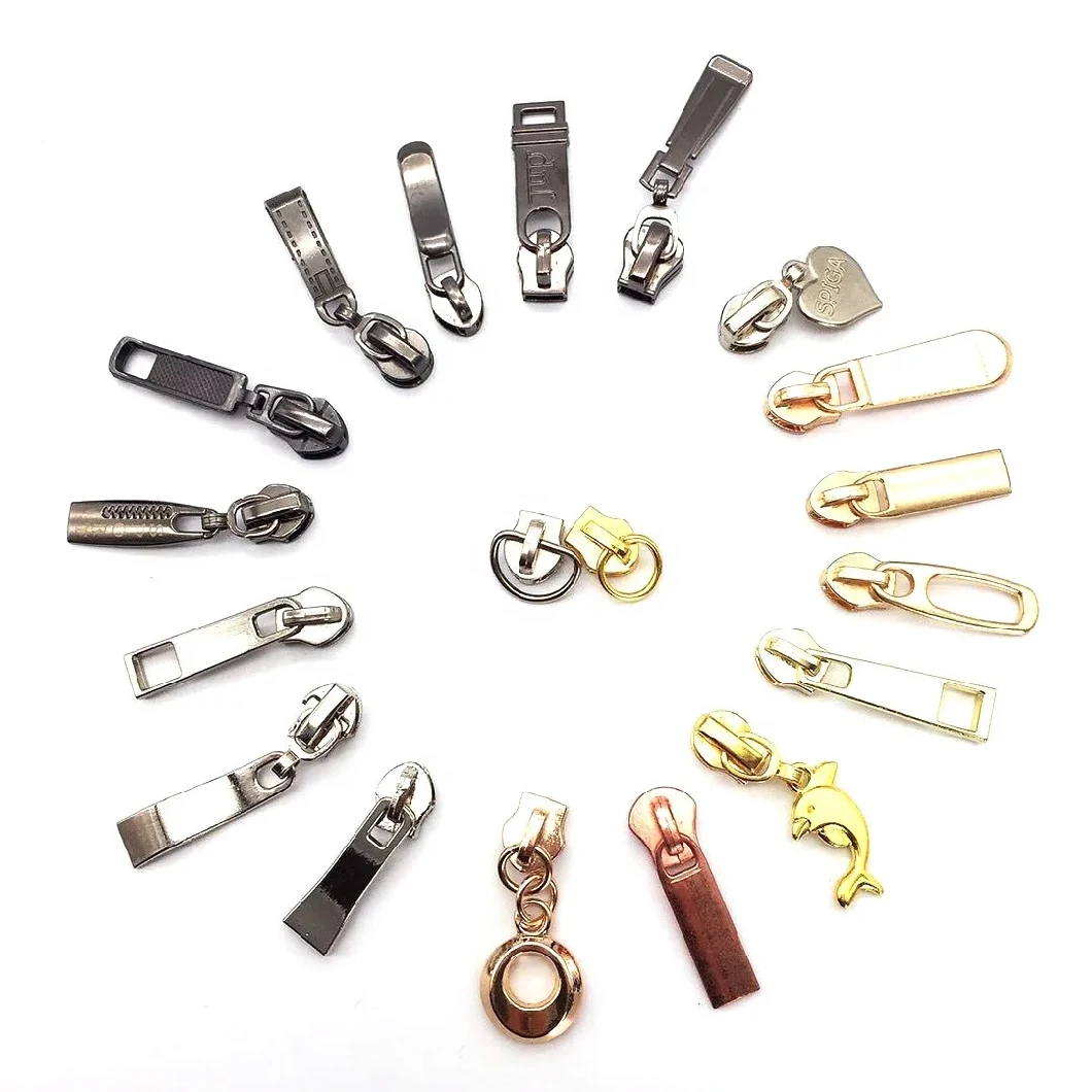 Wholesale Luggage or Bags Perfect Double Two Sided Zipper Slider Zipper Puller