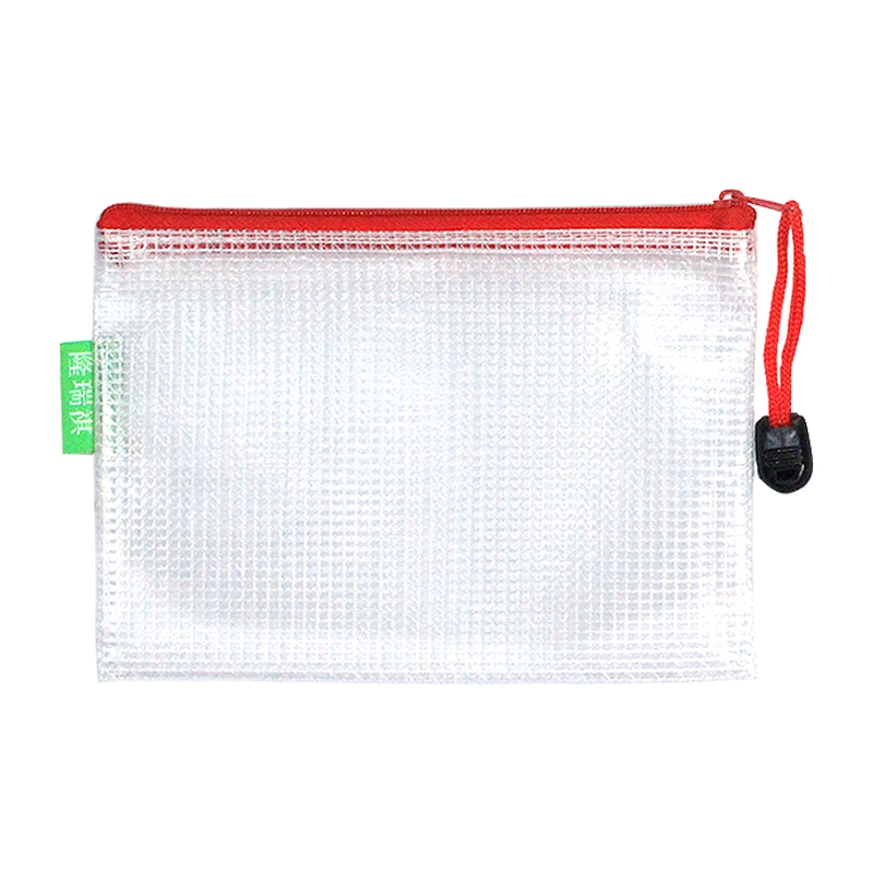 Simple Waterproof PVC A6 Stationery Pen Small Items Storage Portable Ziplock Office School Document File Bag