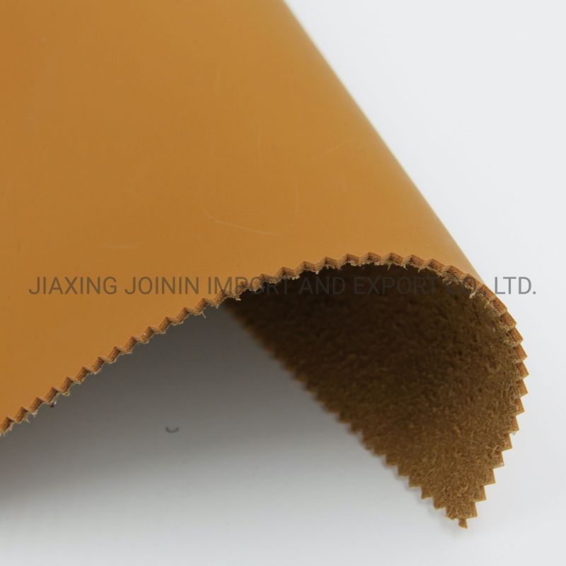 Leather Flocked PVC Leather for Shoes and Bags, Bonded Leather