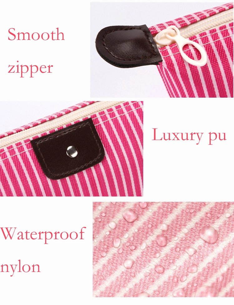 Waterproof Zipper Makeup Bag Portable Travel Toiletry Pouch Cosmetic Bag Lady Dumpling Custom Cosmetic Makeup Bag