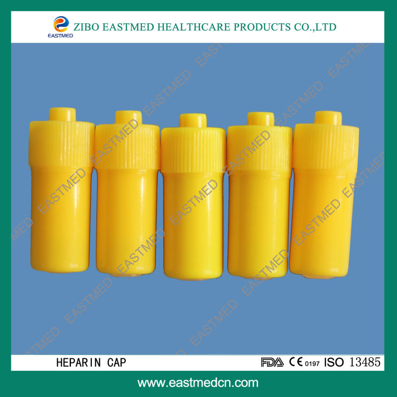 Disposable Yellow Heparin Cap Transparent Heparin Cap with Ce