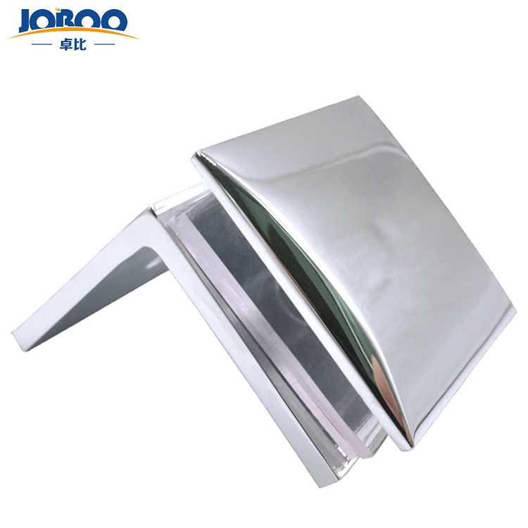 Wholesale High Quality Small Matte Black Metal Glass Partition Brace Glass Connector Clip for Shower Room