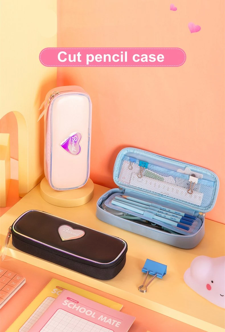 Creative Pencil Case Cute Pen Bag Pencil Box Stationery Pouch Kids Gift Office School Supplies Nylon  Oxford