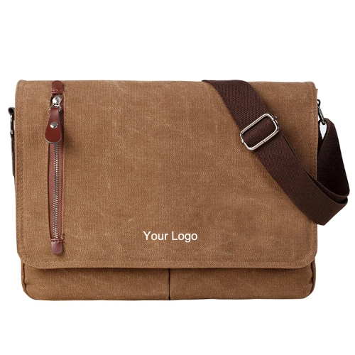 Canvas Messenger Bag for Men & Women, Travel Shoulder Bag, Sling Bag