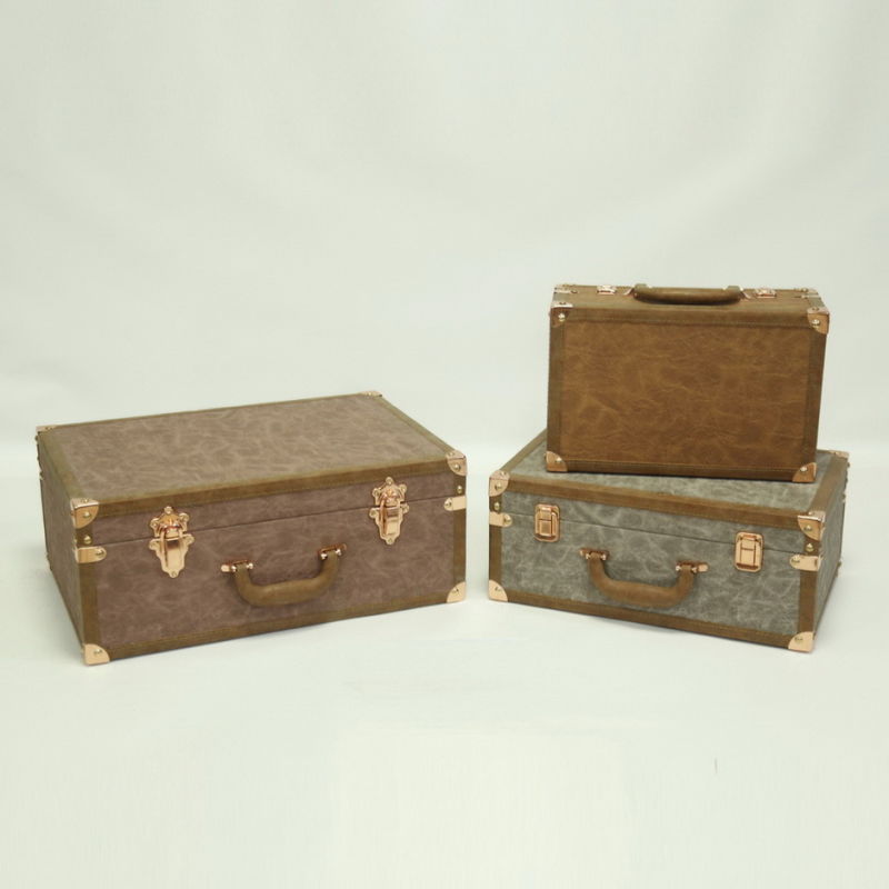 Decorative Vintage Wooden Suitcase Antique Wood Suitcase