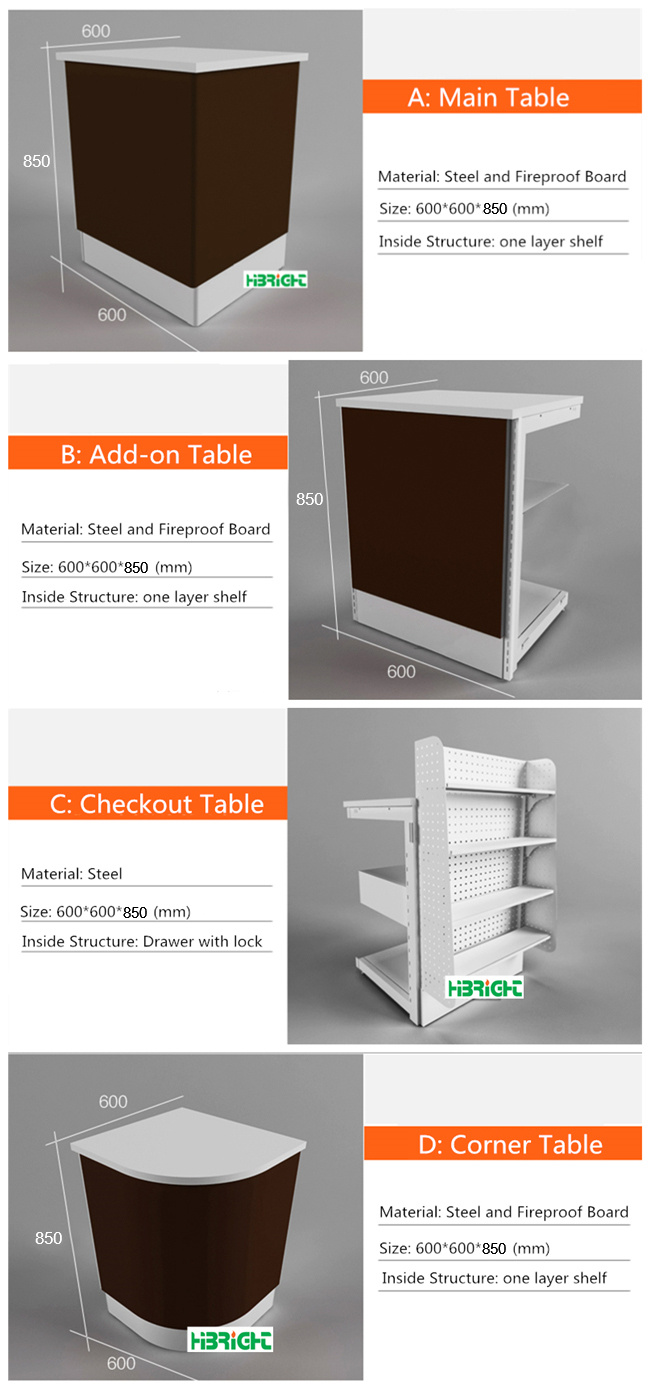 Supermarket Convenience Store Beauty Salon Check Stand Cashier Desk Checkout Counter