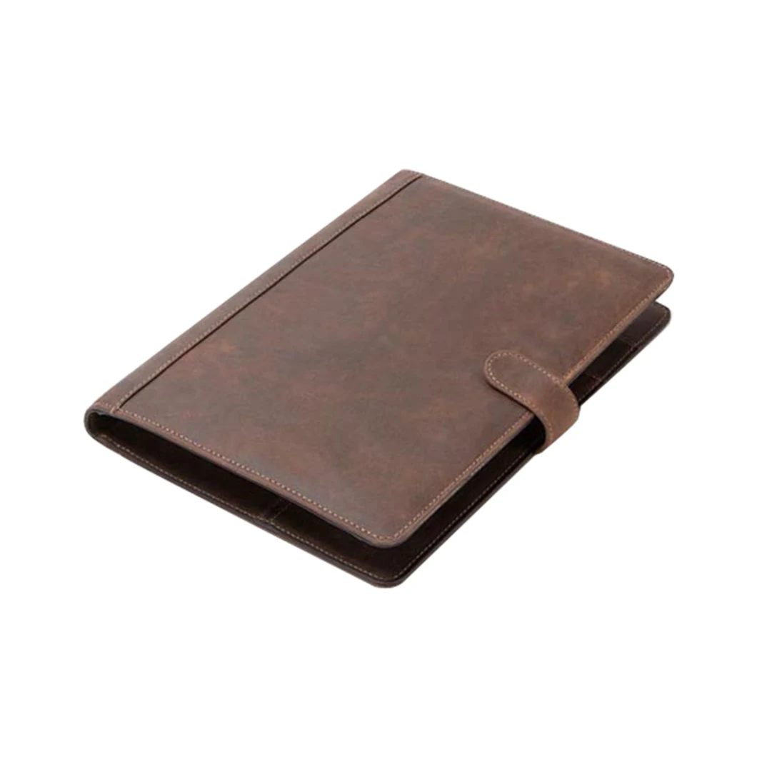Multifunction Real Leather A4 Custom File Folder and Printing A4 Size Folder Organizer