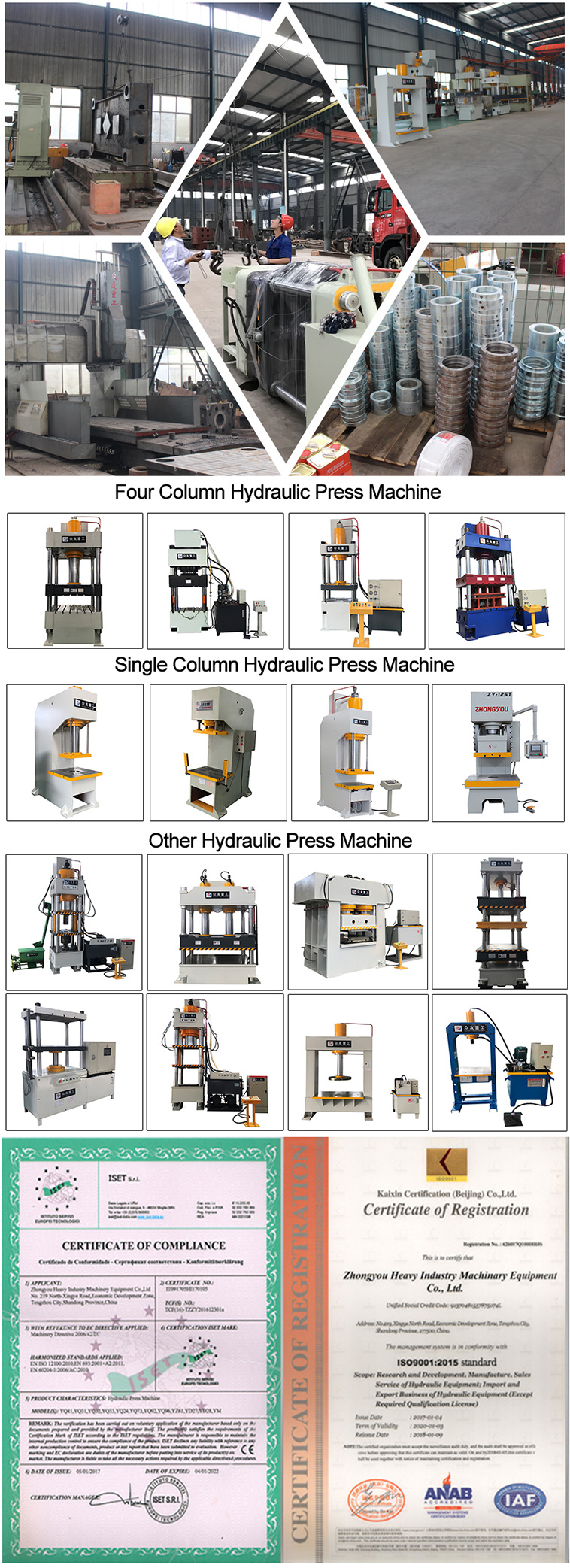 500 Tons Hydraulic Deep Drawing Press Machine for Metal