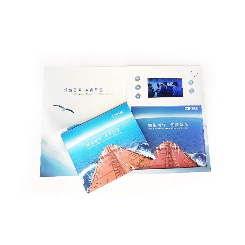 Promotional Customized Luxury Rechargeable Battery LCD Digital Video Recording Module Book Print Card