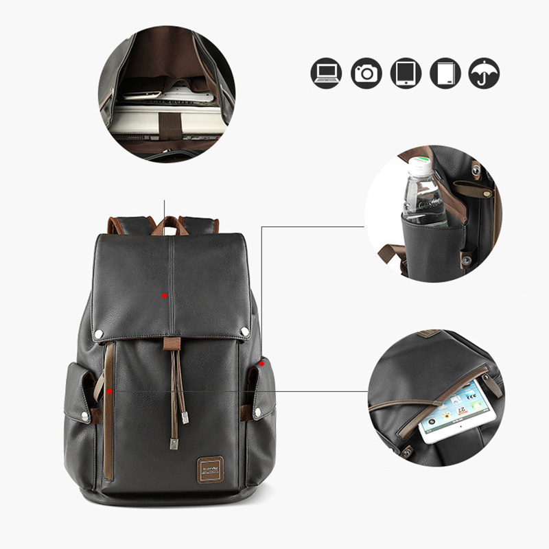 Supplier PU Fashion Travel Bag Casual Backpack Fashion Computer Backpack