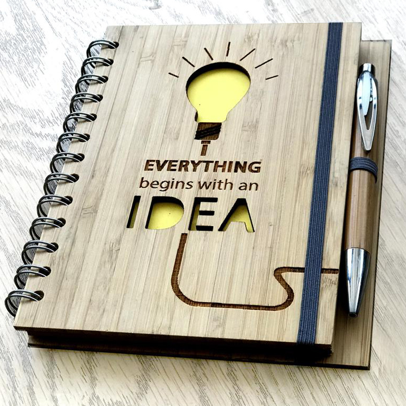 New Styple Eco-Friendly Bamboo Notebook Personalised Design Hot Sale Stationery