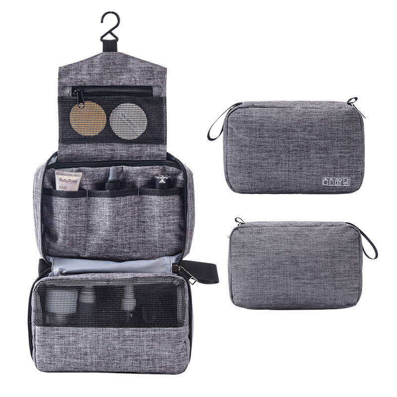 Wholesale Gray Diamond-Shaped Waterproof Travel Makeup Portable Cosmetic Bag