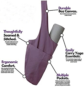 Low MOQ Eco Friendly Canvas Custom Yoga Mat Bag Wholesale Carrying Canvas Yoga Bag