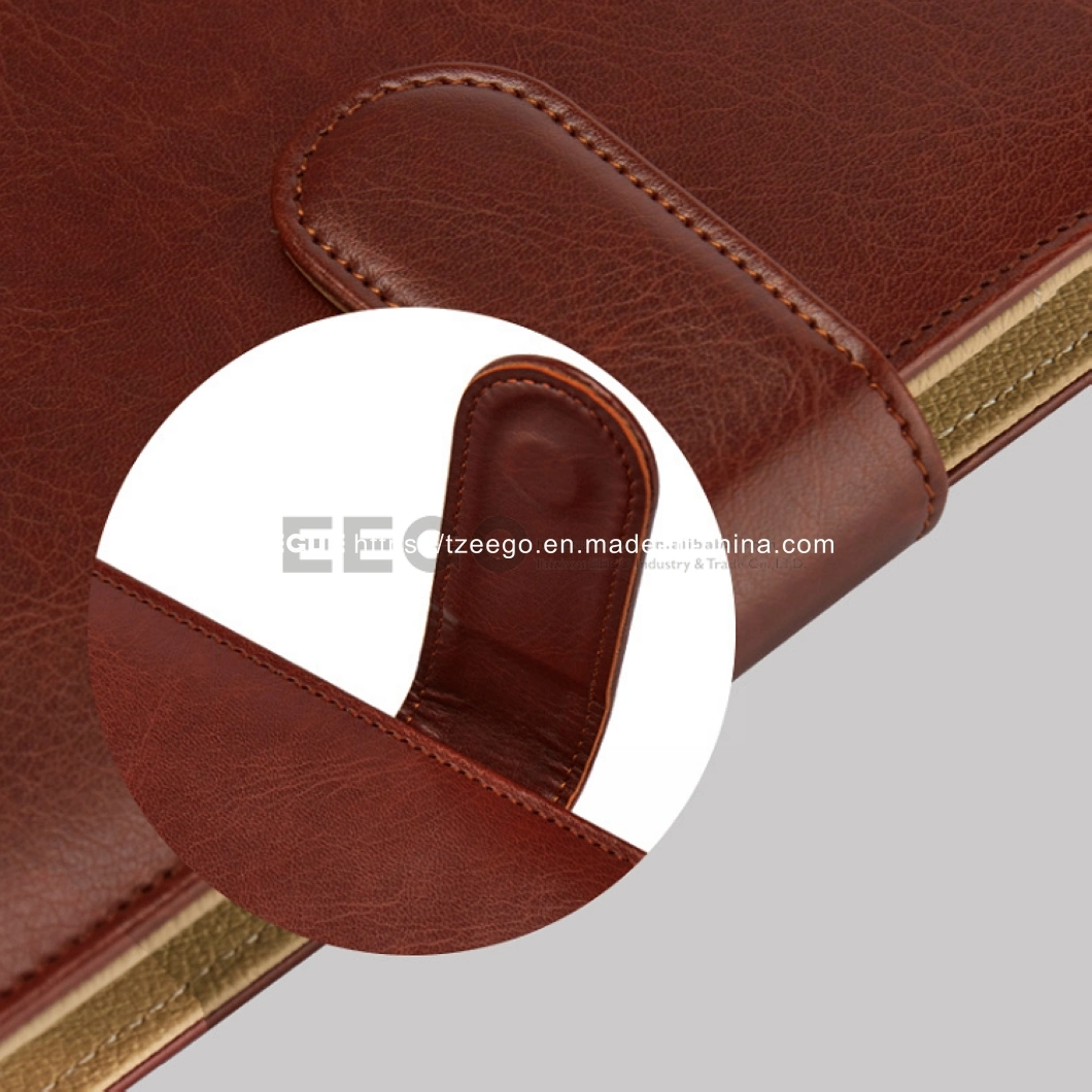 Custom Logo Certificate Holder A4 Size Luxury PU Leather Embossing UV Printed File Folders with Pocket