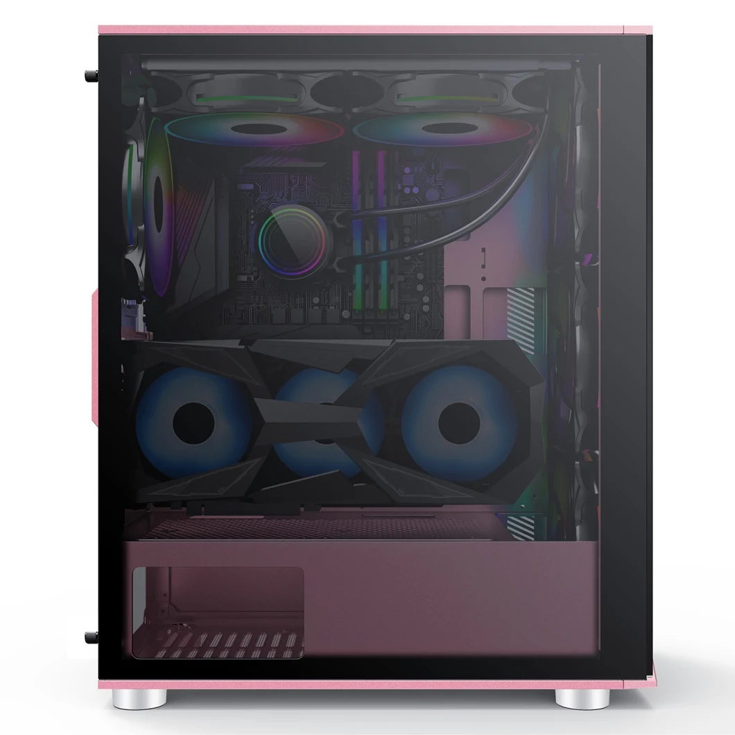 ATX Gaming Case, PC Gaming, Computer Parts, Computer Case, Cl-7713W Tempered Glass Design