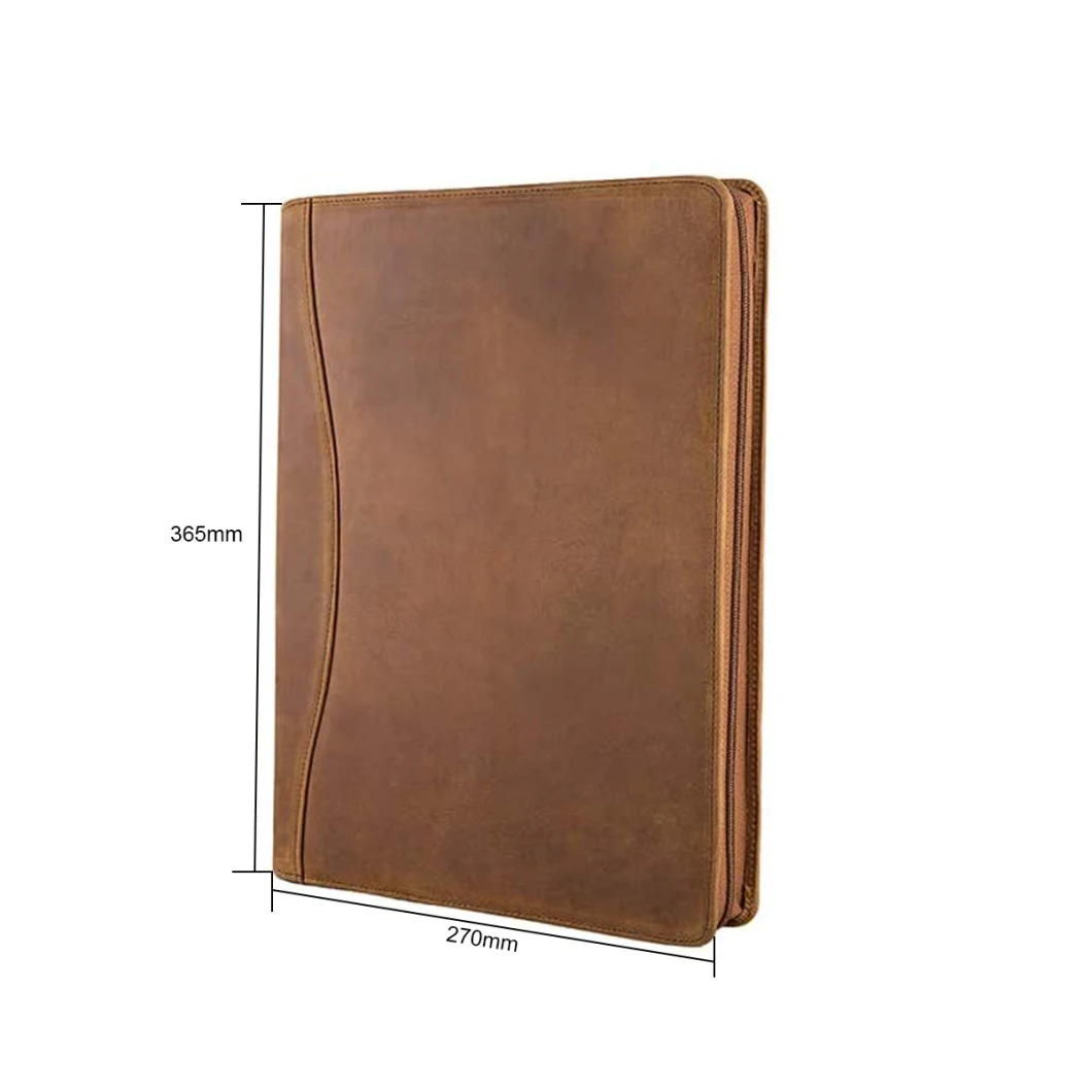 Supply Business A5/A6/B5 Size Notebook Real Leather Personal Organizer File Folder