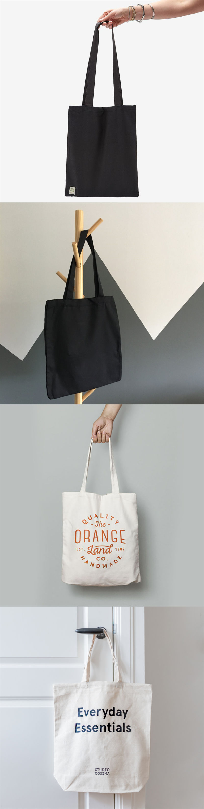 Customized Fashion Style Organic Natural Canvas Tote Cotton Bag