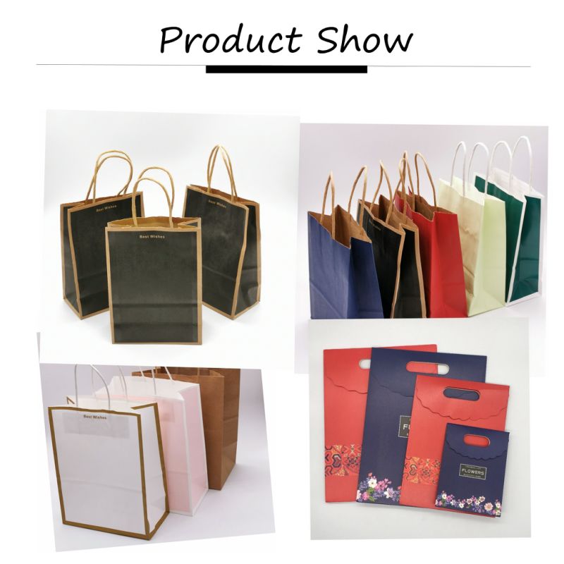 Logo Printing Paper Bags Kraft Paper Bags with Handles